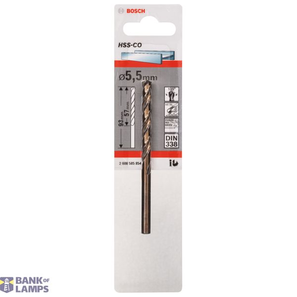 Metal drill bits HSS-Co, DIN 338 5,5 x 57 x 93 mm 1 pcs. image 2