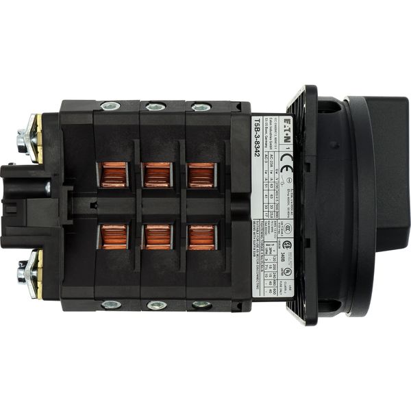 T5B-3-8342/EA/SVB-SW Main switch, T5B, 63 A, flush mounting, 3 contact unit(s), 6 pole, STOP function, With black rotary handle and locking ring, Lockable in the 0 (Off) p image 34