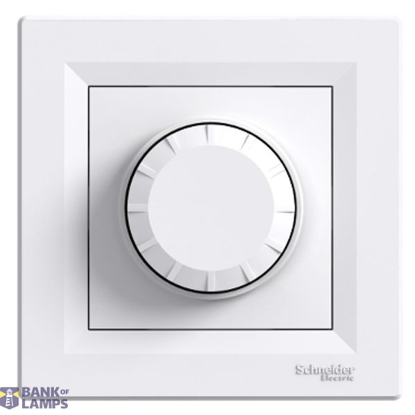 Dimmer white with frame 20-315W Asfora EPH6600121 Schneider image 1