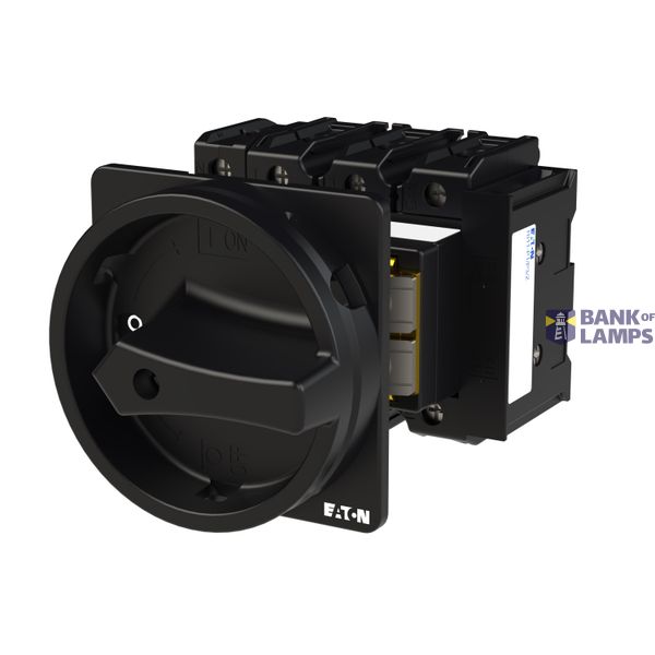 P3 Main switch, 80 A,Rear mounting, 4 pole, Form V/SVB, Black, Door co image 1