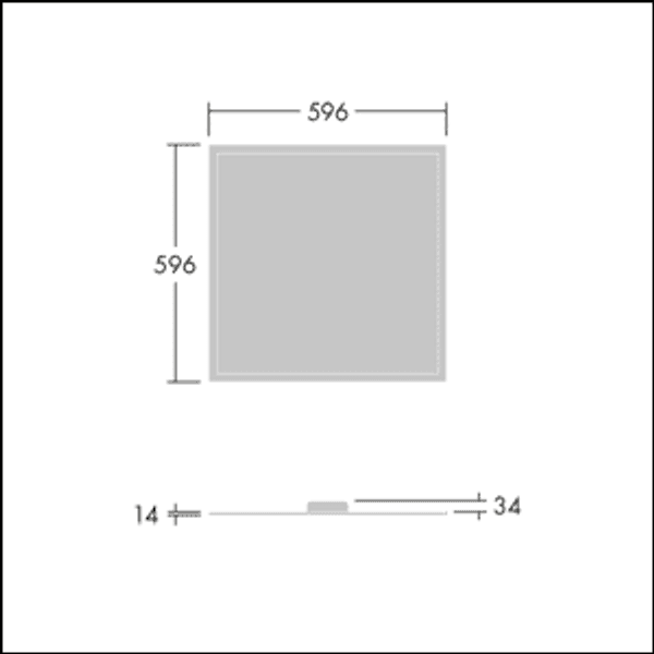 BETA 2 LED3800-840 HFIX OP IP65 Q600 - Recessed LED luminaire image 3