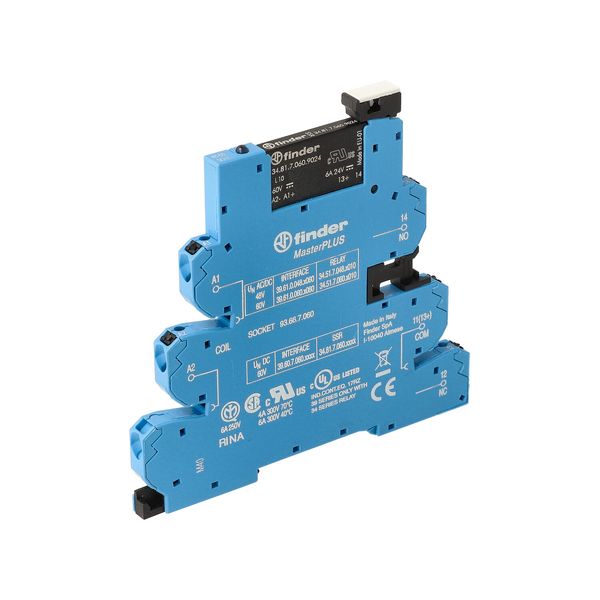 Rel. interface SSR MasterPLUS Push-IN In.125VDC 1S/SEN/Out.6A/24VDC (39.60.7.125.9024) image 4