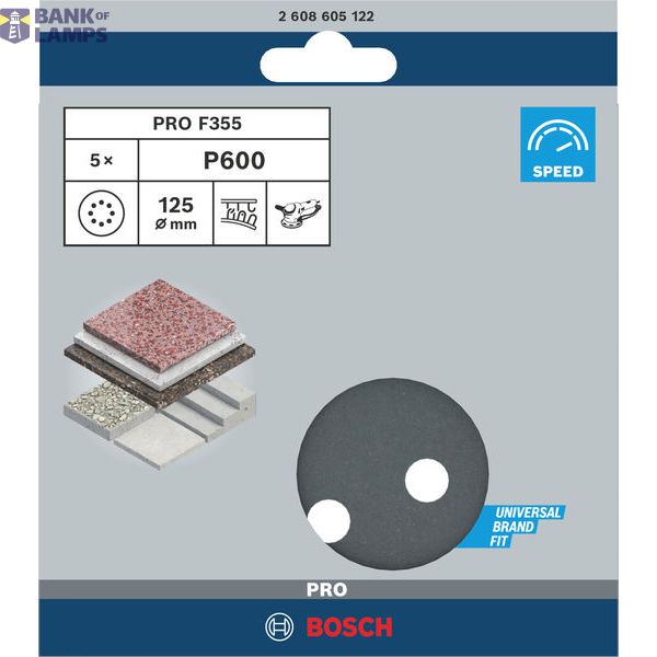 F355 sanding sheet, pack of 5 125 mm, 600 image 2