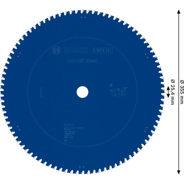 Circular saw blade Expert for Steel 355 x 25,4 x 2,6 mm, 90 image 2