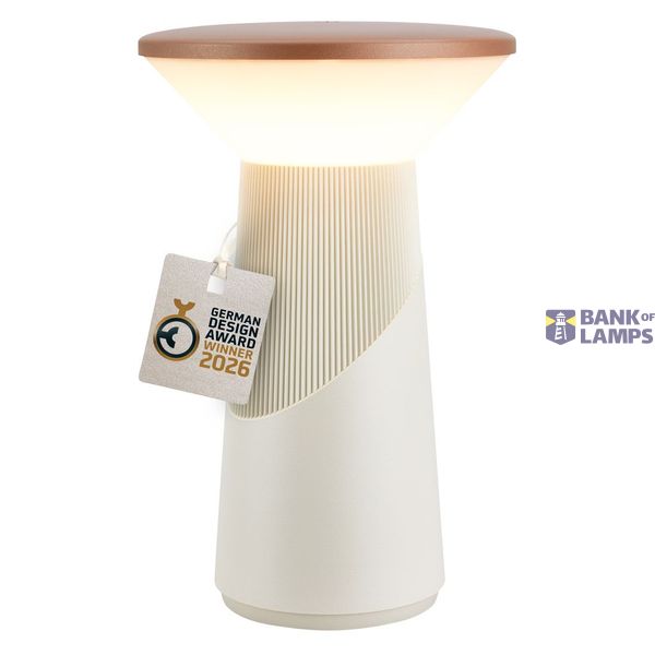Accu LED Table lamp, warm grey, coffee image 1