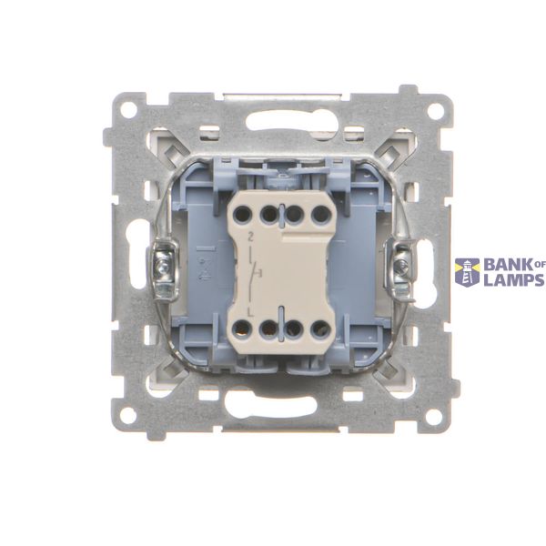 Cover for single socket outlet with earthing IP44 - same color flap & cover, antibacterial white image 1
