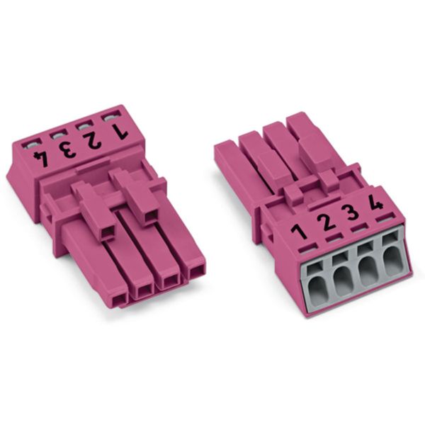 Socket 4-pole Cod. B pink image 2