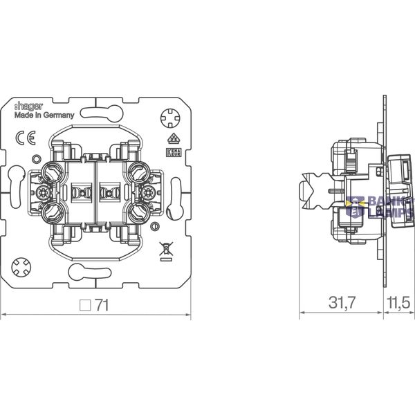 Changeover switch, 230V/24V image 2
