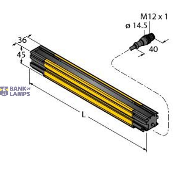Safety Light Curtain Receiver   SLLCR23-1400P8 image 1