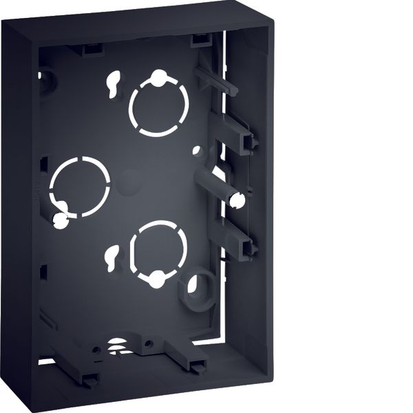 Housing 1.5gang surface-mounted for double socket outlet, S.1, anthrac image 1
