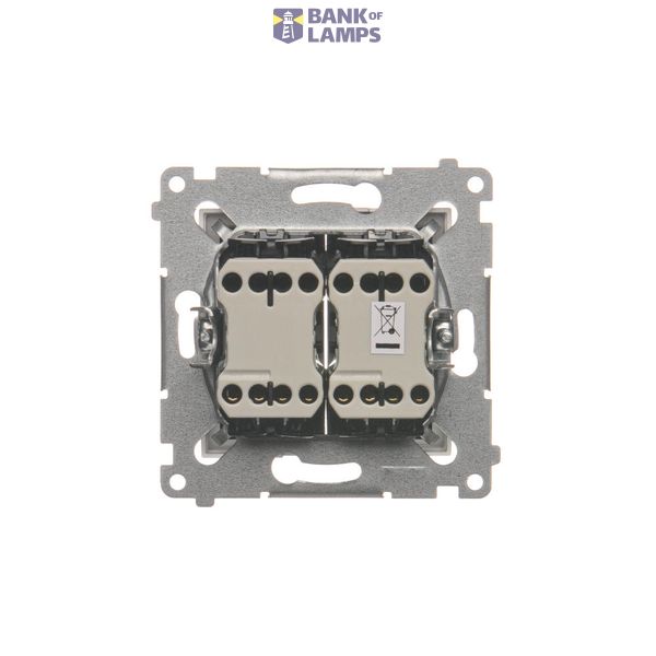 Two-way switch without pictogram, 10AX, cream white/electro white image 1