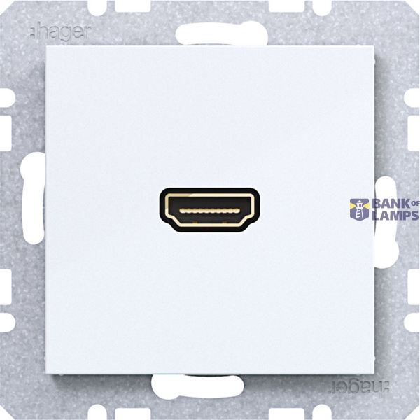 HDMI socket, A.x/C.x, light white glossy image 1