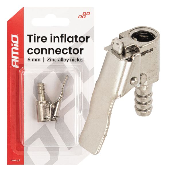 Zinc Alloy Nickel Tire Inflator Connector 6 mm AMIO-04495 image 1