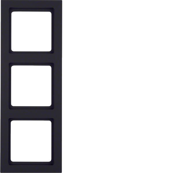 Frame 3-gang Berker Q.3 anthracite velvety lacquered image 1