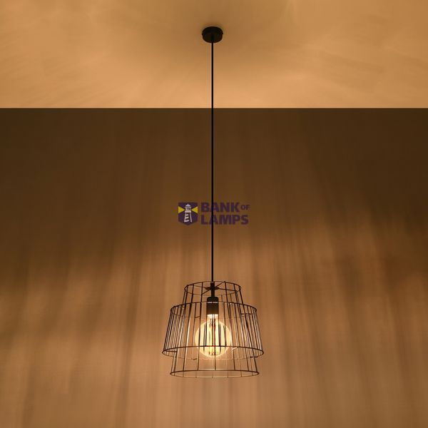 HANGING LAMP GATE BLACK E27 1X60W IP20 image 5