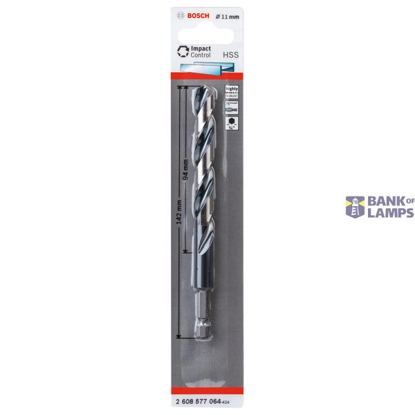 HSS Hex-Shank Twist Drill Bit 11.0 mm 11 x 94 x 142 1 pcs. image 2