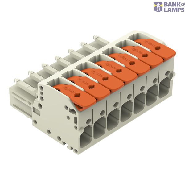 1-conductor female connector lever Push-in CAGE CLAMP® light gray image 2