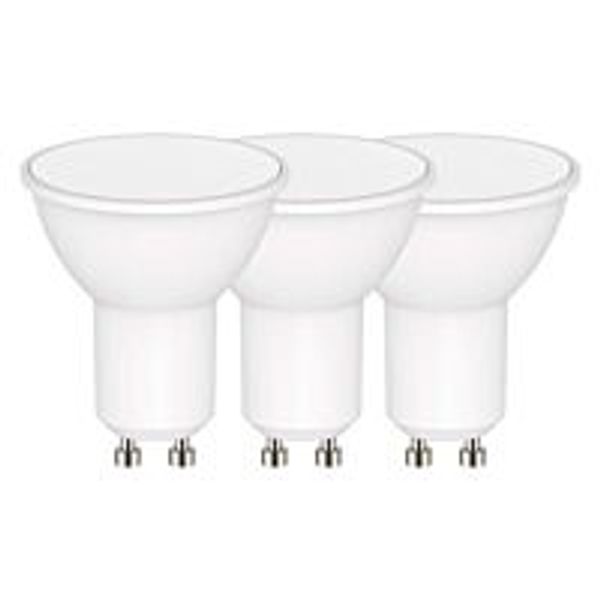 EMOS LED Bulb 4.5W-32 GU10 350lm 3000K 120° WW Classic MR16 3pcs in a pack image 1
