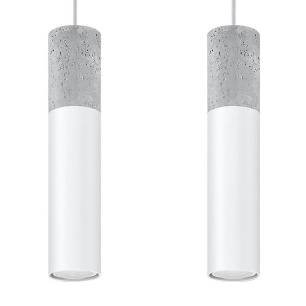 HANGING LAMP BORGIO 2 WHITE GU10 2X40W IP20 image 1
