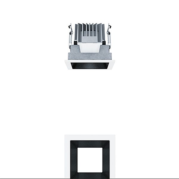 P-INF Q100L 500-940 LDO BK WH - LED ceiling-recessed luminaire image 1