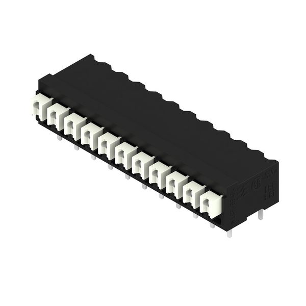 Printed circuit board terminals, 3.81 mm, Number of poles: 11, 90°, Solder pin length (l): 3.5 mm, black, PUSH IN with actuator, Clamping range, max. : 1.5 mm², Tape image 4