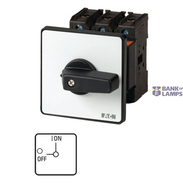 P3 On-off switch, 80 A,Flush mounting, 3 pole, Form E, Black, Short th image 8