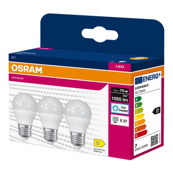 VALUECLP75 7W/865 230VFR E27 FS3 OSRAM image 2