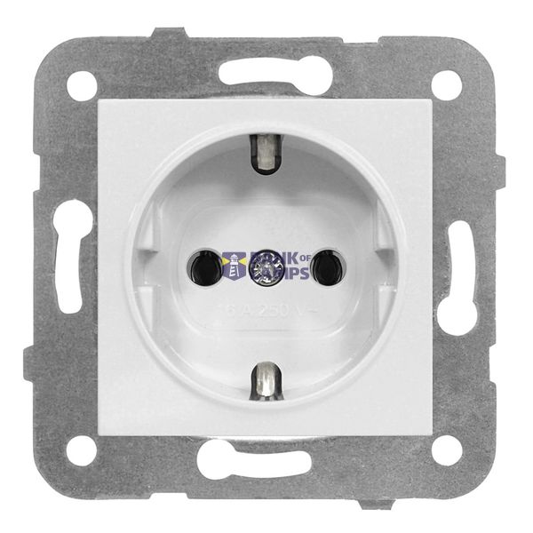 Socket outlet, cage clamps, white image 1