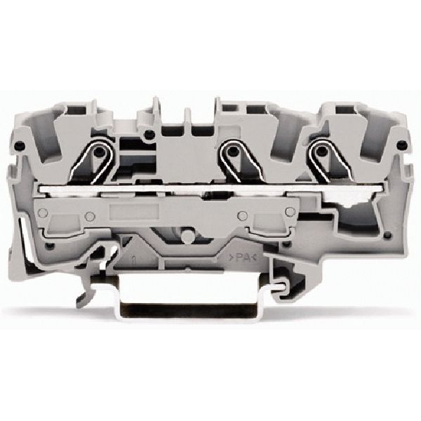 2006-1301 3-conductor through terminal block; 6 mm²; suitable for Ex e II applications image 1