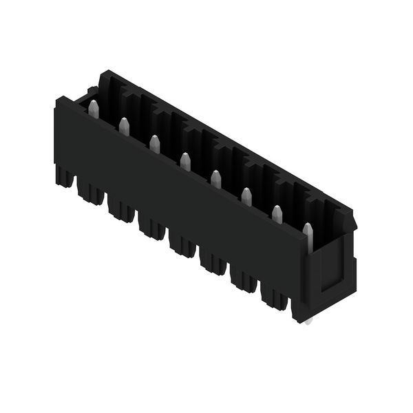 PCB plug-in connector, male header, Dovetails for fixing blocks, THT solder connection, 5.08 mm, Number of poles: 8, 180°, Solder pin length (l): 3.2 mm, tinned, black, Box image 3
