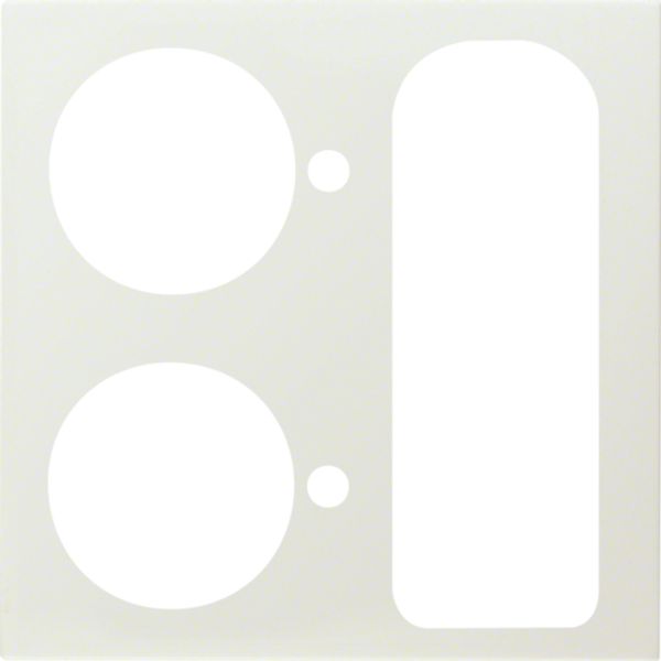 Central part for call buttons, service, cancel, doctor call with 15-pin socket, Berker S.1, cream, gloss image 1