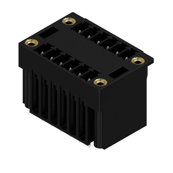 PCB plug-in connector, male header, Flange, THT solder connection, 3.81 mm, Number of poles: 12, 180°, Solder pin length (l): 3.2 mm, tinned, black, Box image 2