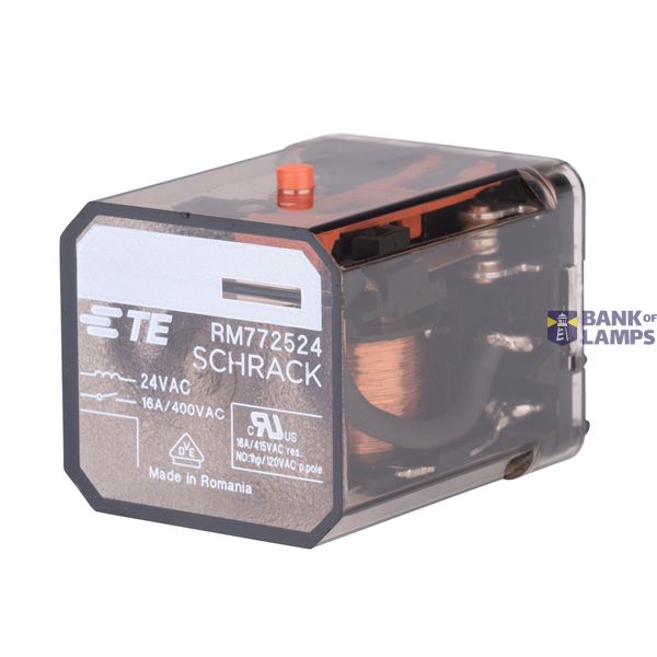 Power Relay 3 C/O 24VAC 16A, plain cover, AMP Faston 187 image 6