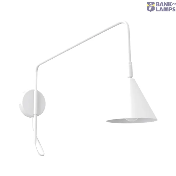 Wall lamp NOX 1 white with a switch image 1