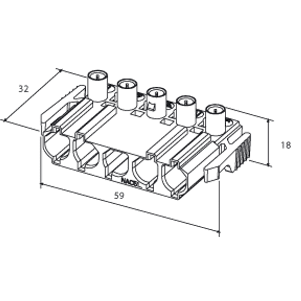 Coupler 5-p plug, grey image 2