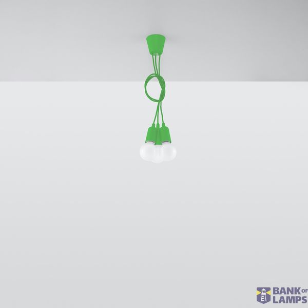 Hanging lamp DIEGO 3 green E27 3x60W IP20 image 6