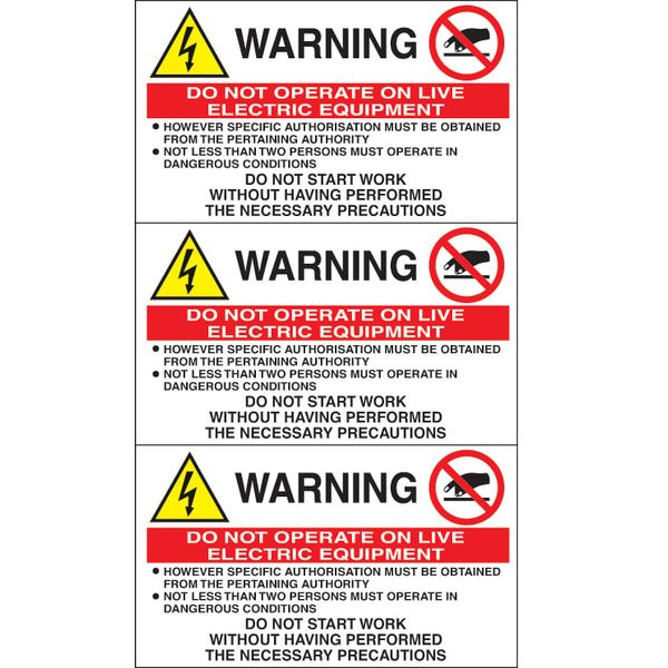 Adhesive label - Dimensions: 210 x 125 mm image 1
