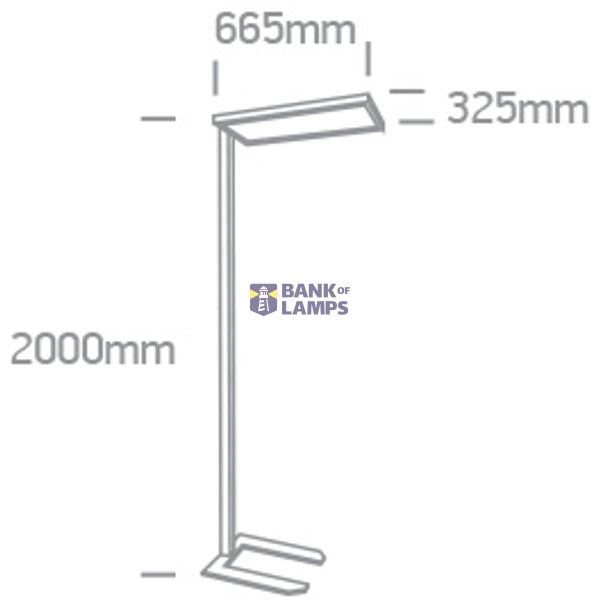 WHITE 60W CW FLOOR STAND UGR17 DIMMABLE 230V image 4