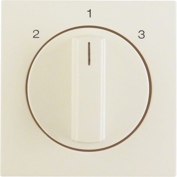 Centre plate rotary knob 3-step switch, Berker S.1 white glossy image 1