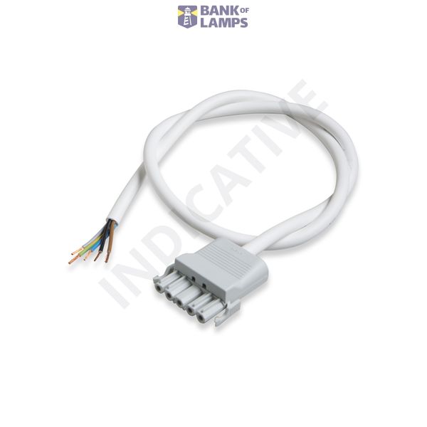 Cable set 5p socket 5x1,5mm� HF grey 8m image 1