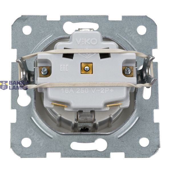 Socket outlet, screw clamps, silver image 3