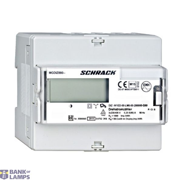Digital kWh-meter 80A direct, 3phase, supply and delivery image 1