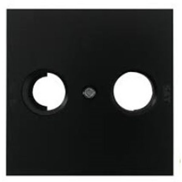 C.PLATE F/R TV-SAT SOCK MULTIBR 2OUT MATTE BK image 1