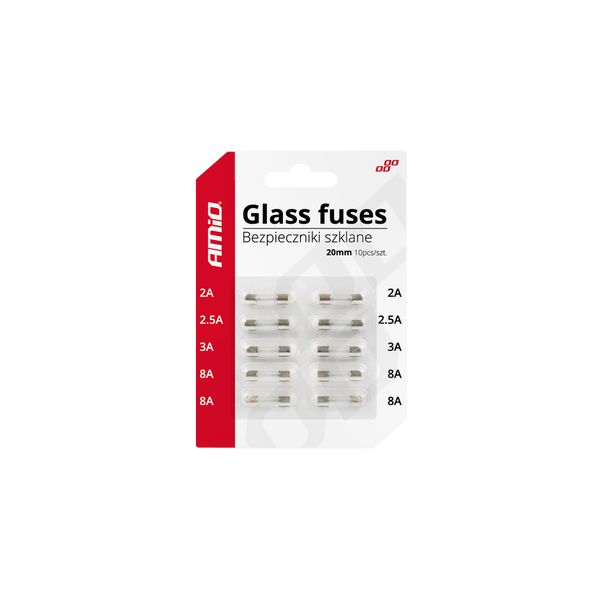 Glass fuses mini (20mm) 10 pcs image 1