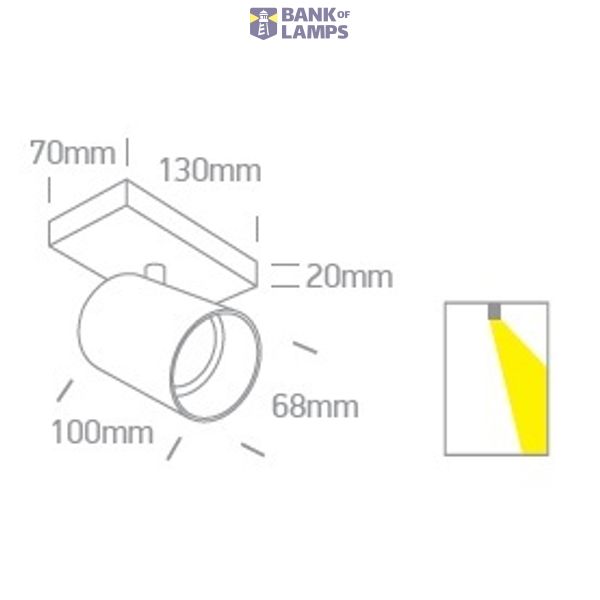 BLACK GU10 10W DARK LIGHT image 2
