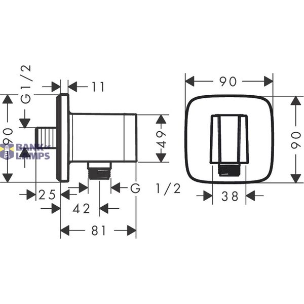 HG FixFit Q porter pl shower holder chr image 2