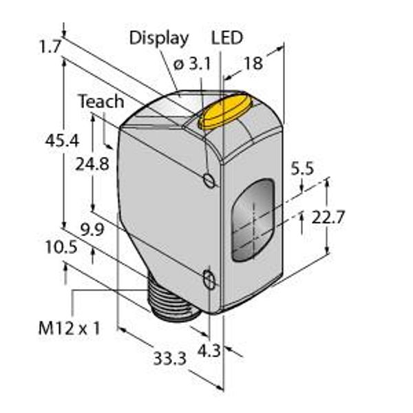 Photoelectric Sensor Laser Distance Sensor (Triangulation)   Q4XFILAF110-Q8 image 1