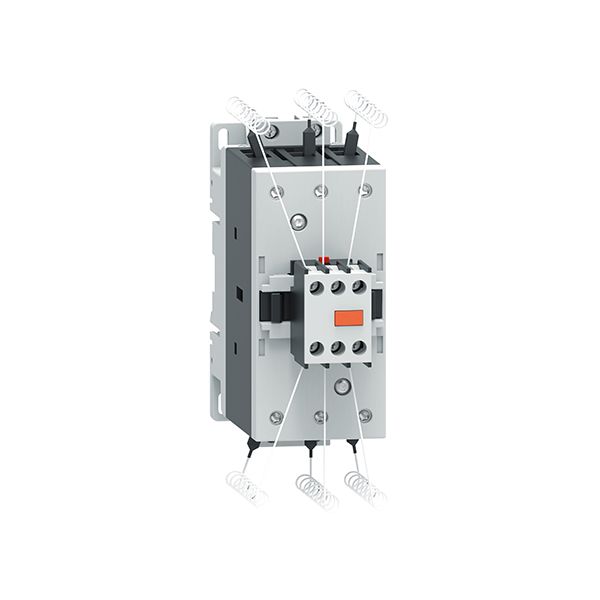 Contactor for power factor correction with AC control circuit, including limiting resistors, maximum IEC operational power 400V = 45kvar, coil 230VAC 50/60Hz image 1