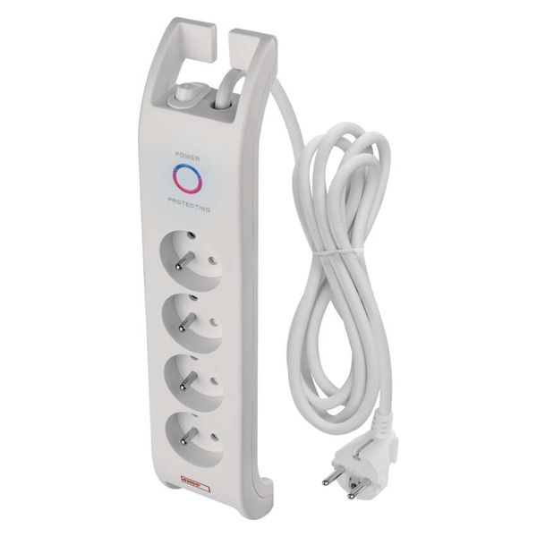 Surge Protector 900J – 4 sockets, 2m, white image 1