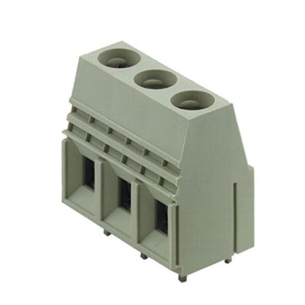 Printed circuit board terminals, 10.16 mm, Number of poles: 2, 90°, Solder pin length (l): 3.2 mm, tinned, Pale green, Clamping yoke connection, Clamping range, max. : 16 mm², Box image 1